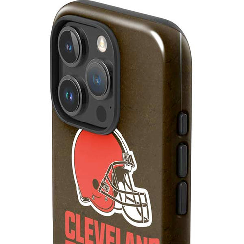 NFL Cleveland Browns Distressed iPhone 16 Pro Impact Case